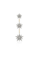 Starflake 3-Star Drop Dangle Solo Earring