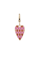 Calliope Carnival Heart Charm in Pink