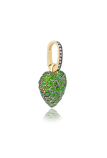 SKJ Queen of Hearts Mini Charm in Green Pavé