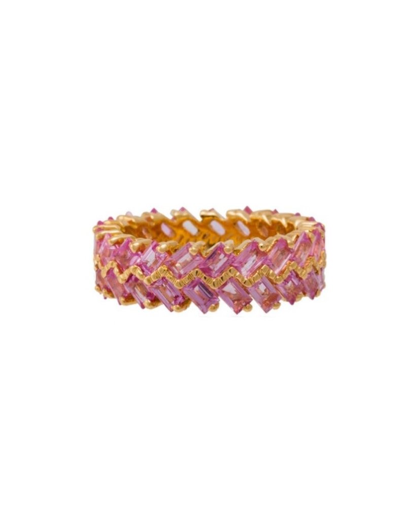 Shanhan Chevron Ring in Cherry Blossom