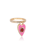 SKJ Calliope Heart Ring in Pink