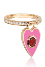 SKJ Calliope Heart Ring in Pink