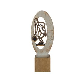 BEH 558 Trofee basketbal op hout