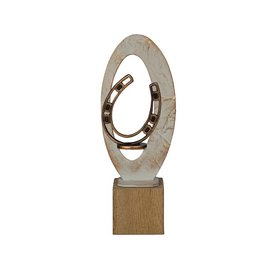 BEH 572 Trofee hoefijzer op hout