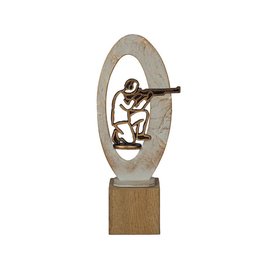 BEH 566 Trofee schieten knielend op hout