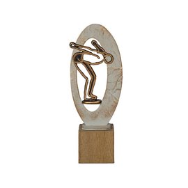 BEH 564 Trofee zwemmen op hout