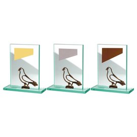 BW513-580 glazen standaard duif