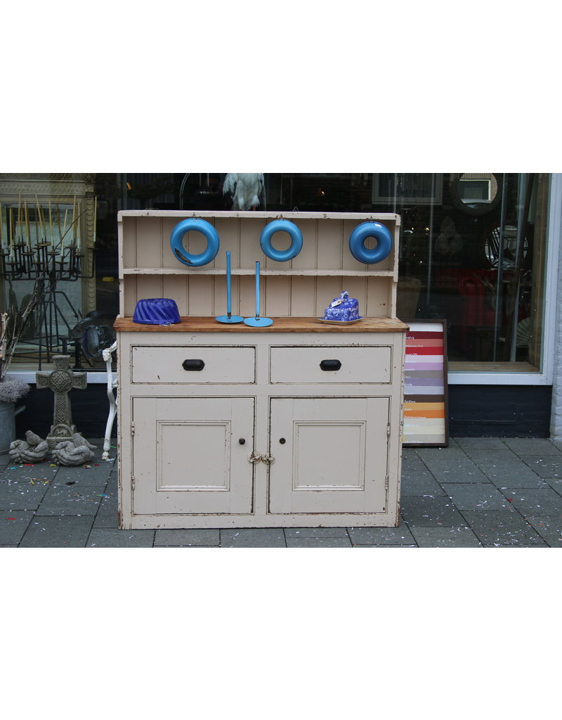 Wooden English Sideboard Kitchen Cupboard Pantry Brocanteschuur