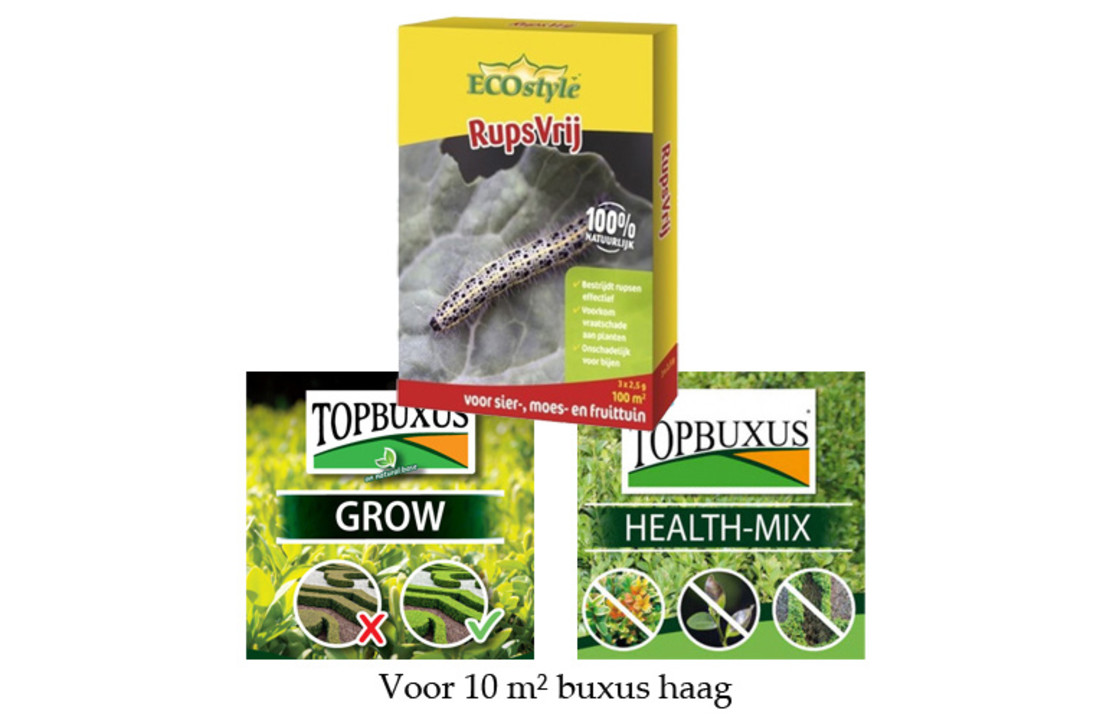 Kit mantenimiento boj 10 m² con Ecostyle Rupsvrij