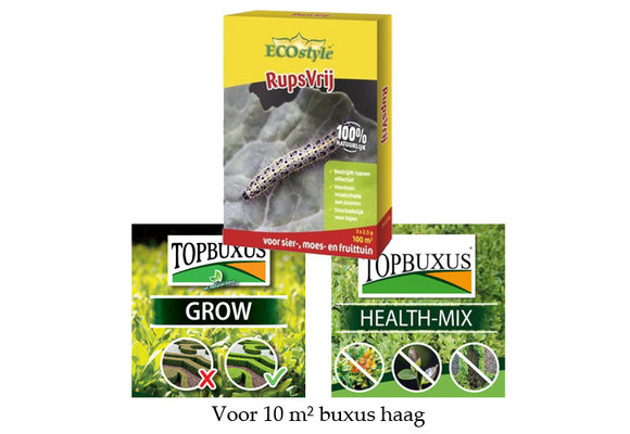Kit mantenimiento boj 10 m² con Rupsvrij
