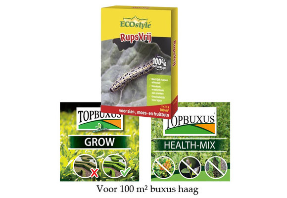 Kit mantenimiento boj 100 m² con Rupsvrij