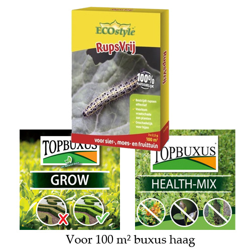 Kit mantenimiento boj 100 m² con Ecostyle Rupsvrij