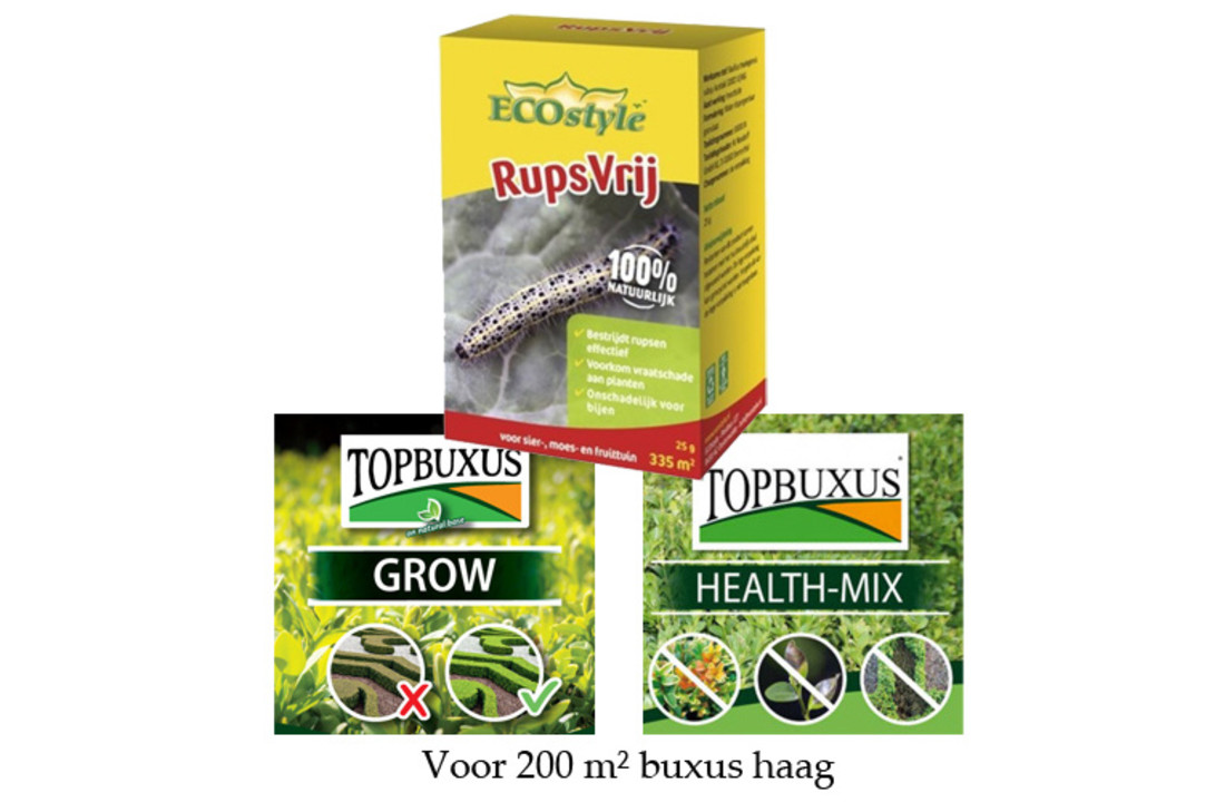 Kit entretien buis 200 m² avec Ecostyle Rupsvrij