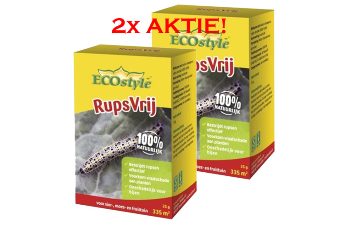 Ecostyle Rupsvrij 25 gr voor 335 m² | het alternatief voor XenTari® 15 gr 150 m²