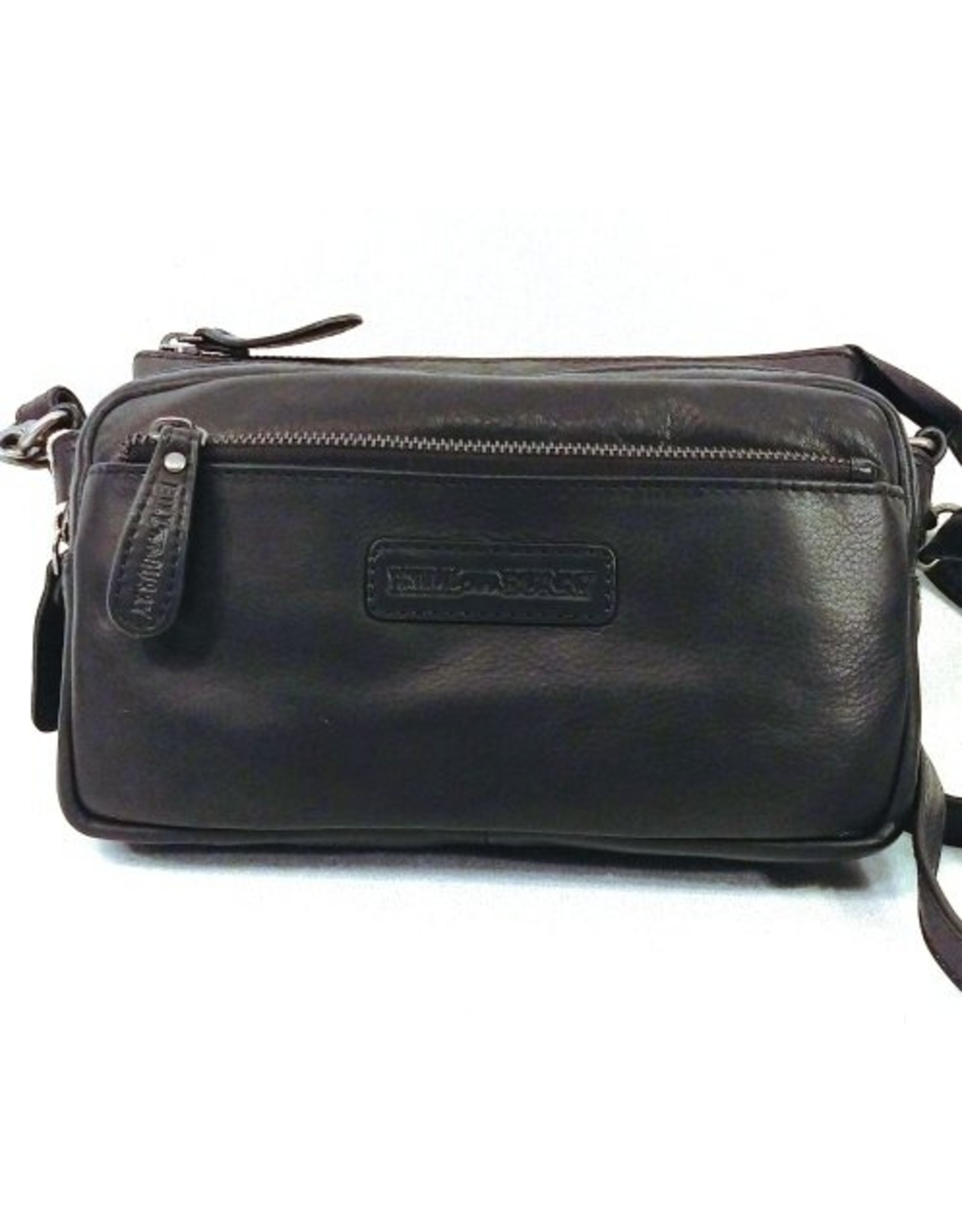 HillBurry Leather bags - HillBurry leather shoulder bag black HB1613Z