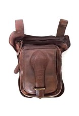 HillBurry Leather bags - Hillburry belt bag - leg bag washed leather brown