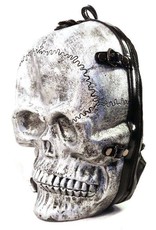 Dark Desire Gothic bags Steampunk bags - Dark Desire silver backpack skull 3D