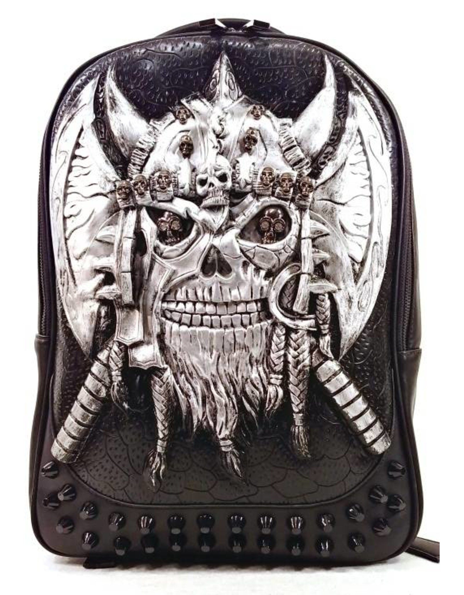 Dark Desire Gothic bags Steampunk bags - Gothic 3D backpack Viking silver