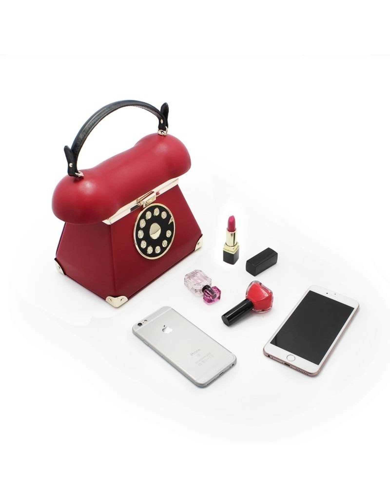 Magic Bags Fantasy tassen - Retro Telefoon tas rood