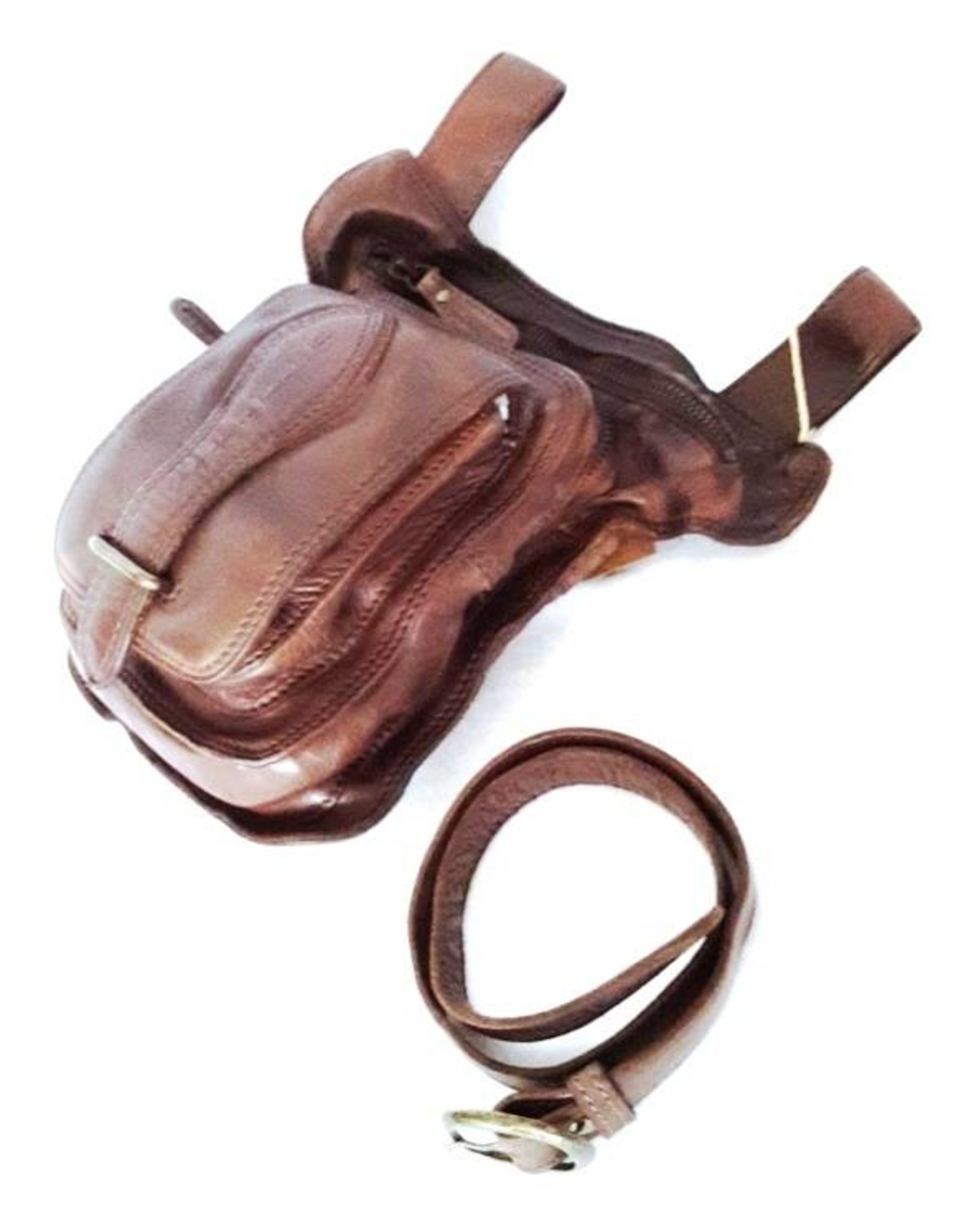 HillBurry Leather bags - Hillburry belt bag - leg bag washed leather brown