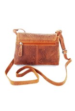 HillBurry Leather bags  - Hillburry Leather Shoulder bag with Embossed Flowers