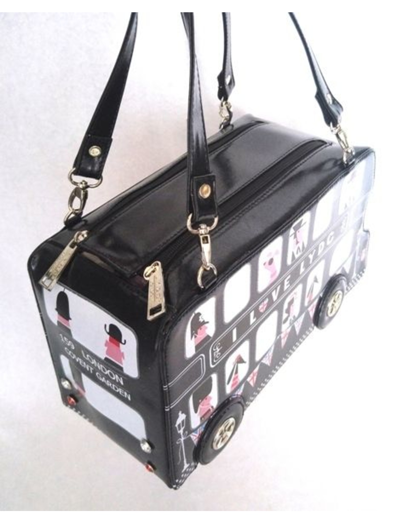 LYDC London Fantasy bags - LYDC London Fantasy Bag London Bus Black