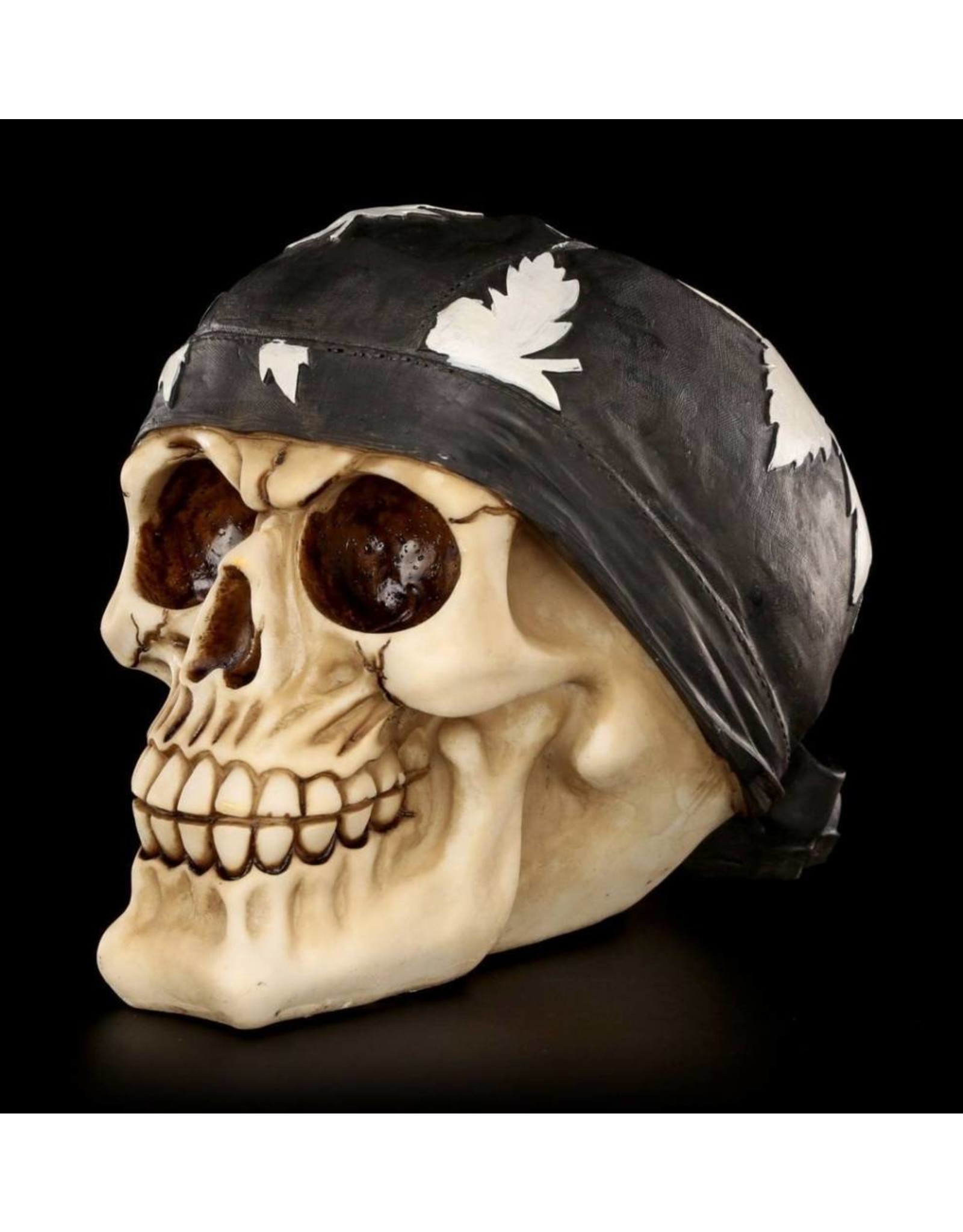 Dark Desire Skulls, Skeletons and Dragons - Skull wearing cannabis bandana