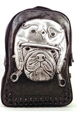 Dark Desire Gothic bags Steampunk bags - Gothic 3D Backpack Bulldog silver