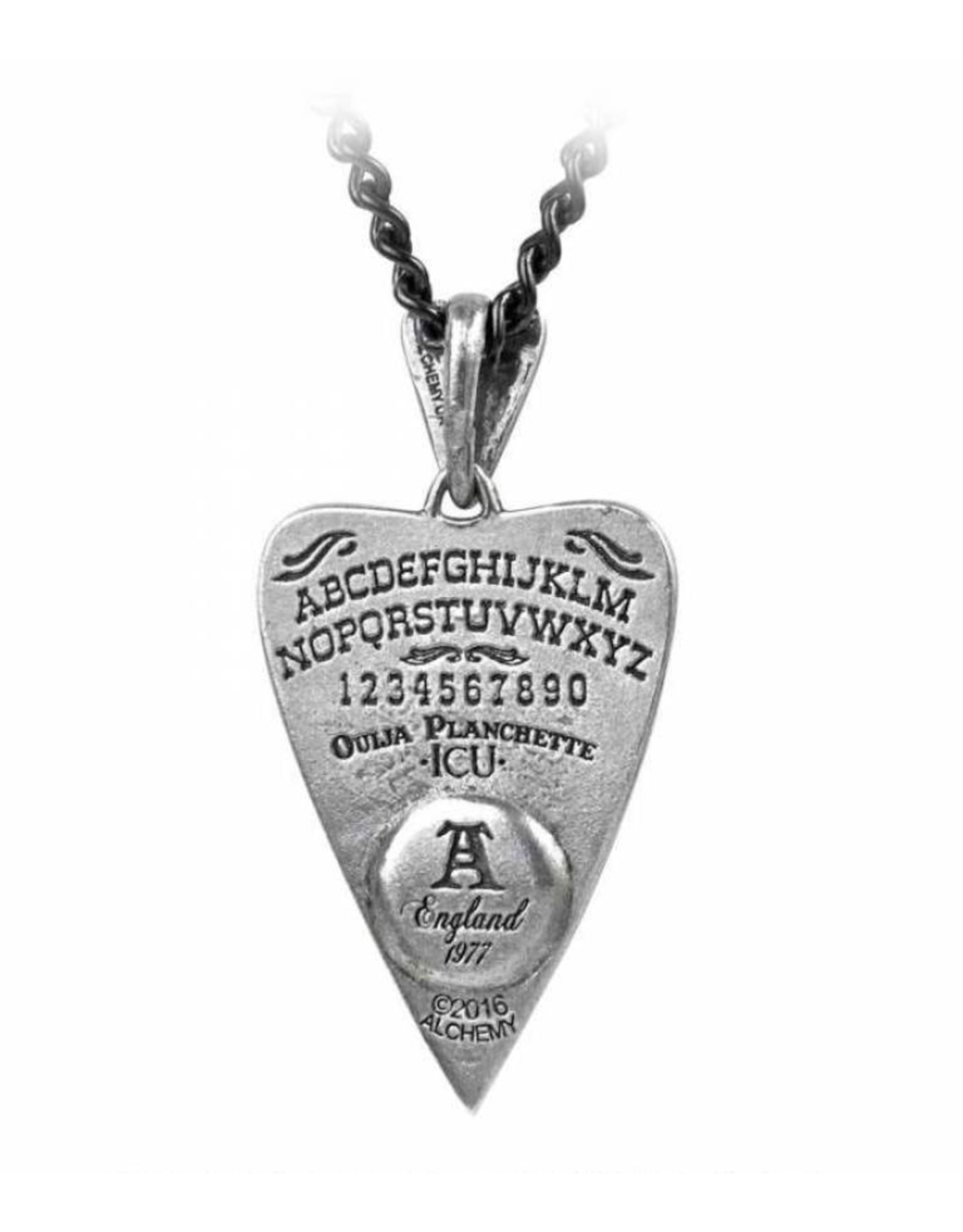 Alchemy Wicca and Occult  jewellery - Planchette pendant and chain Alchemy