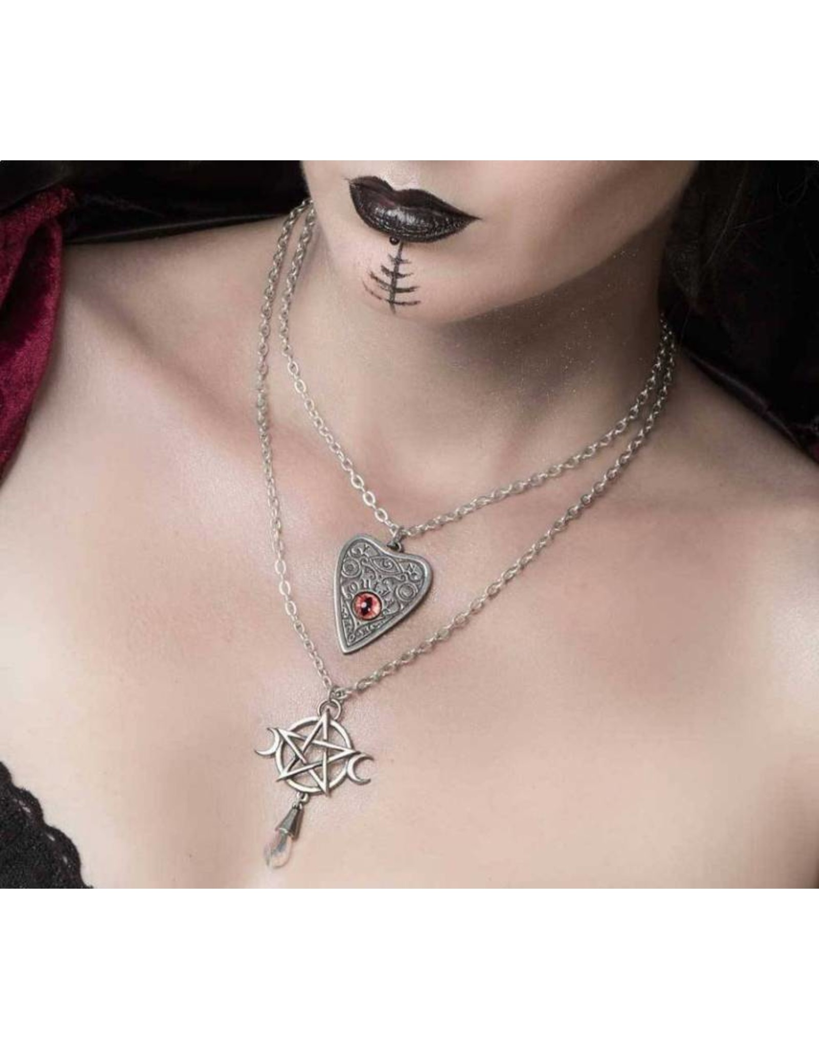 Alchemy Wiccaand occult jewellery - Goddess pendant and chain Alchemy