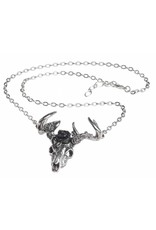 Alchemy Gothic accessories - White Hart, Black Rose pendant and necklace Alchemy