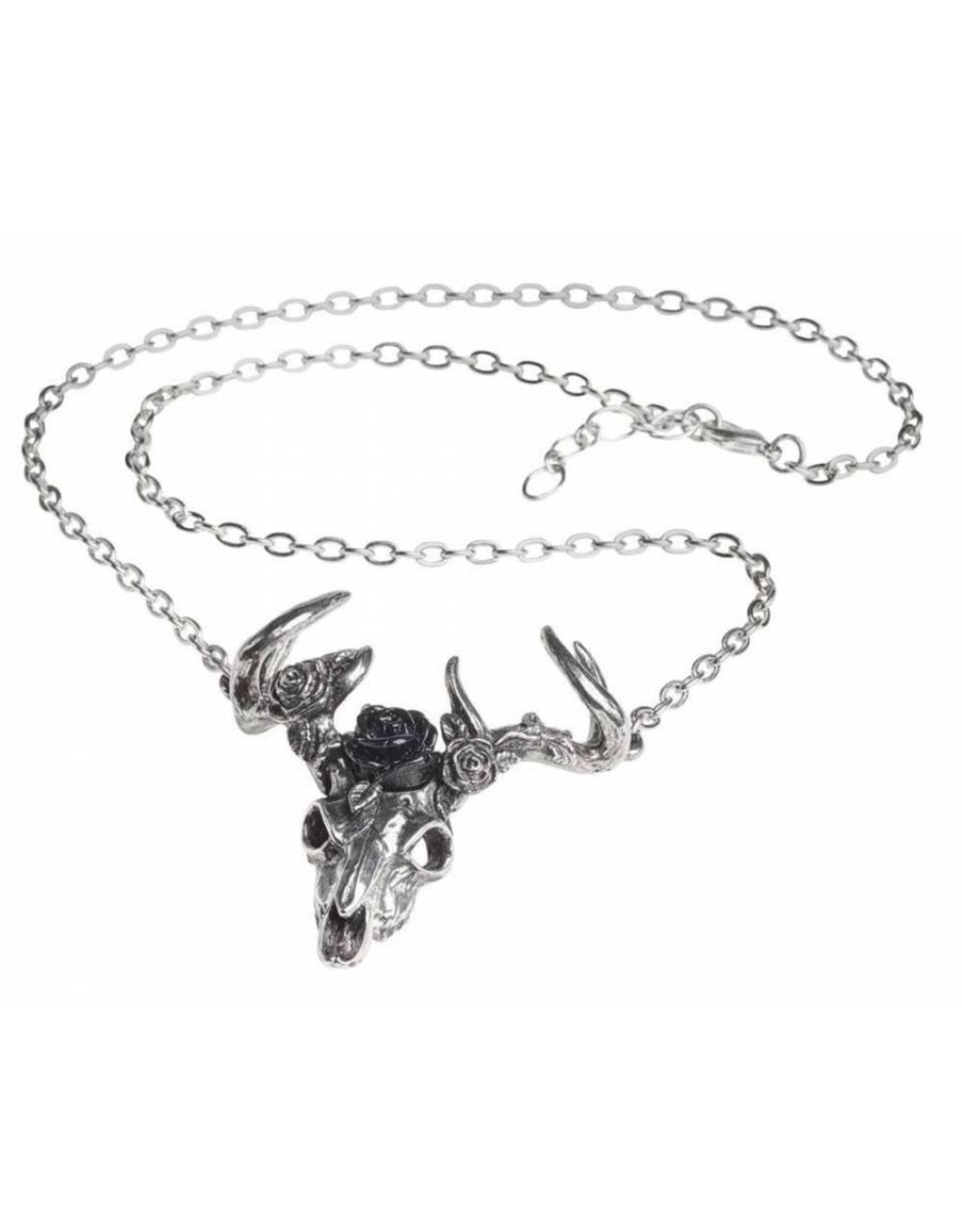 Alchemy Gothic accessoires - White Hart, Black Rose hanger en ketting Alchemy