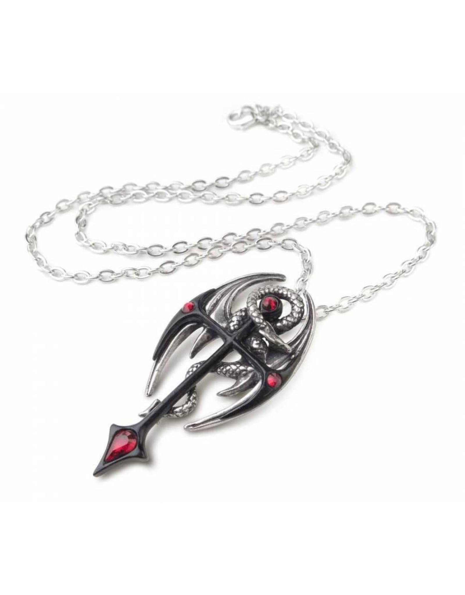 Alchemy Gothic sieraden en accessoires - Dragonkreuz hanger en ketting Alchemy