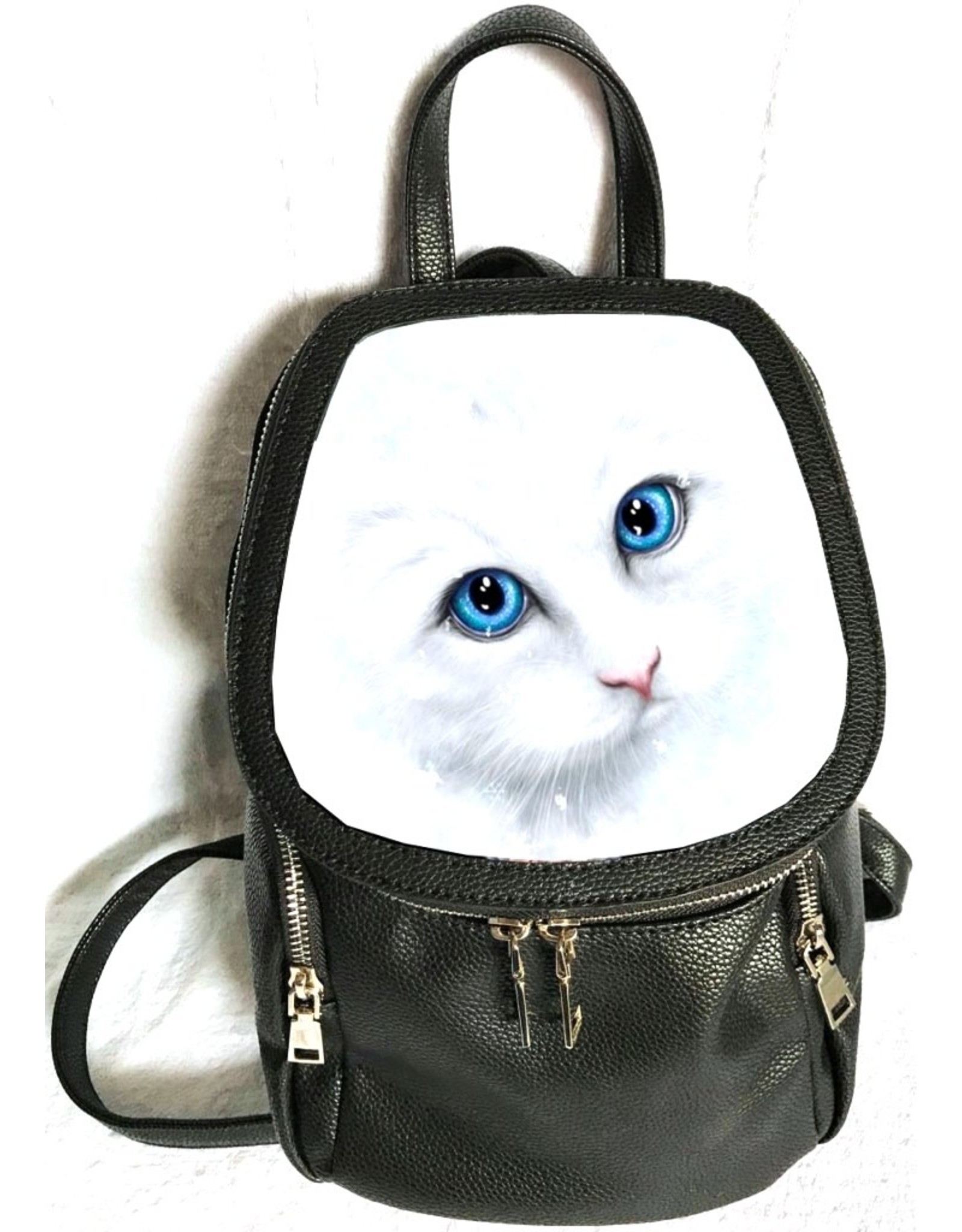 SheBlackDragon Fantasy bags - Linda M. Jones Winter Cat Backpack 3D