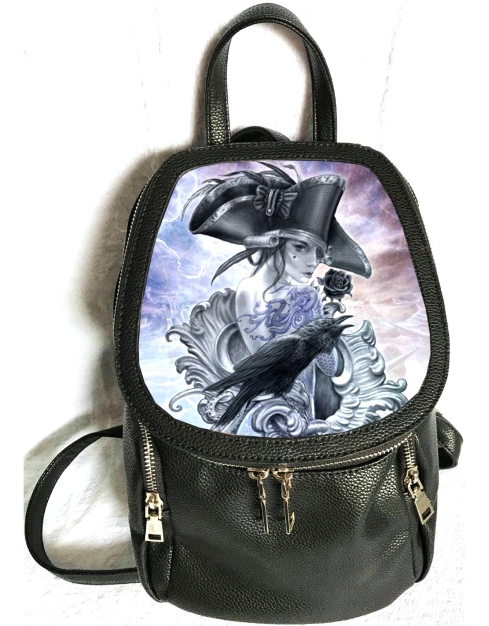 SheBlackDragon Gothic bags Steampunk bags - Linda M. Jones Stormcrow Backpack 3D