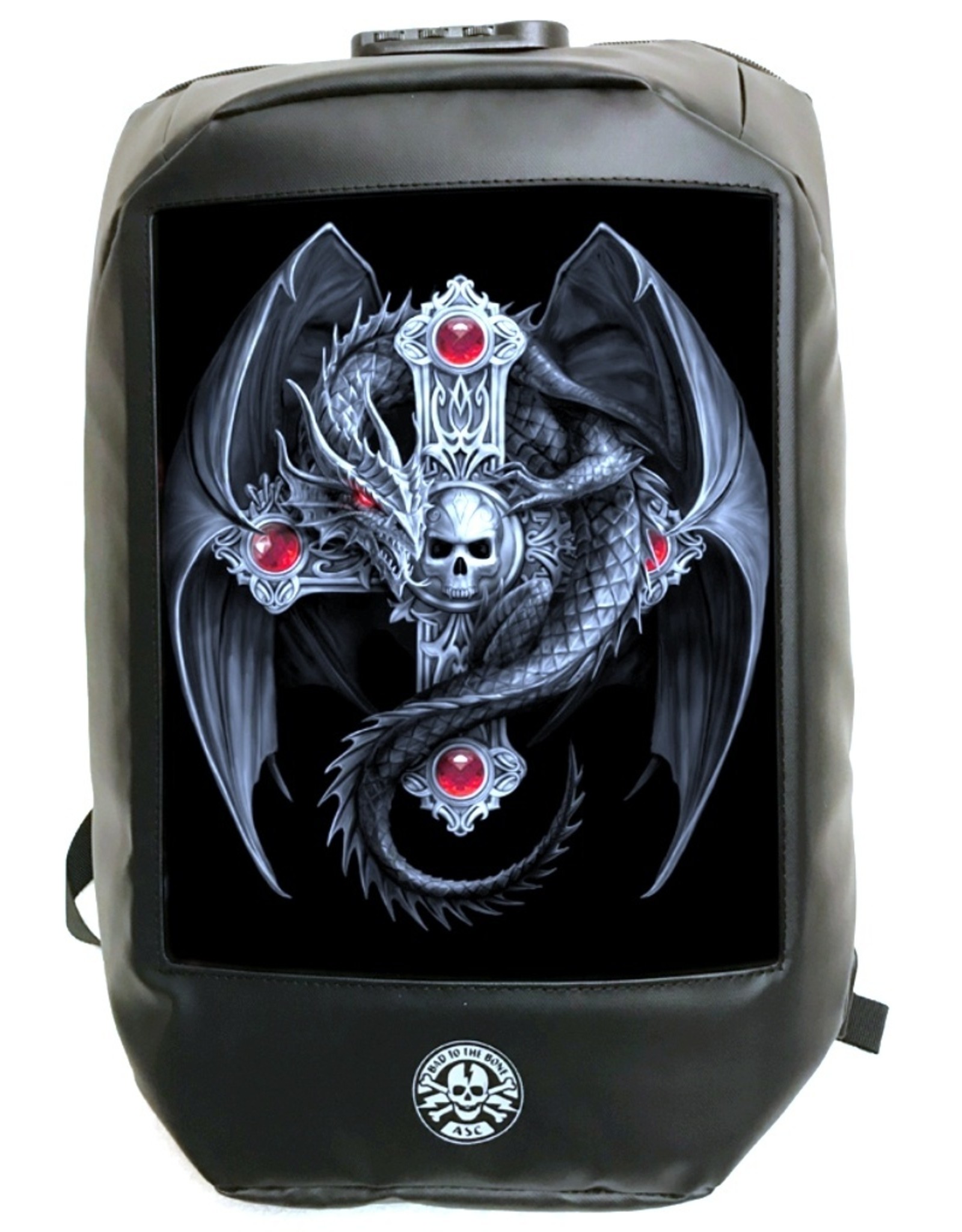 Anne Stokes Gothic bags Steampunk bags - Anne Stokes Bad to the Bone Gothic Guardian Backpack 3D