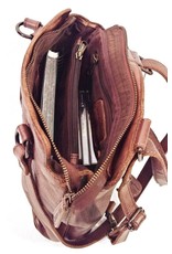 HillBurry Leather backpacks Leather shoppers - HillBurry shoulder bag - backpack from washed leather