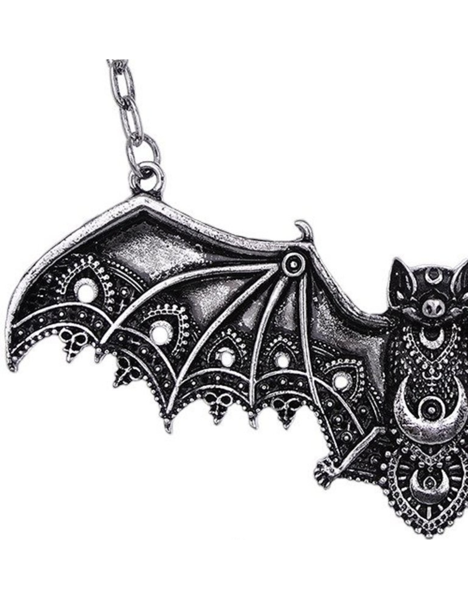 Restyle Gothic accessories - Gothic necklace with Lace Bat pendant