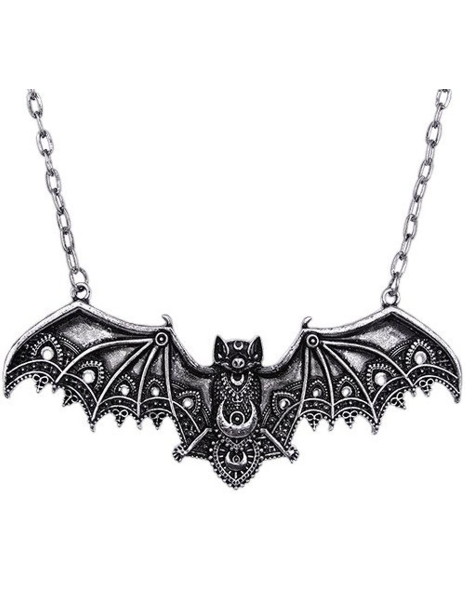 Restyle Gothic accessories - Gothic necklace with Lace Bat pendant