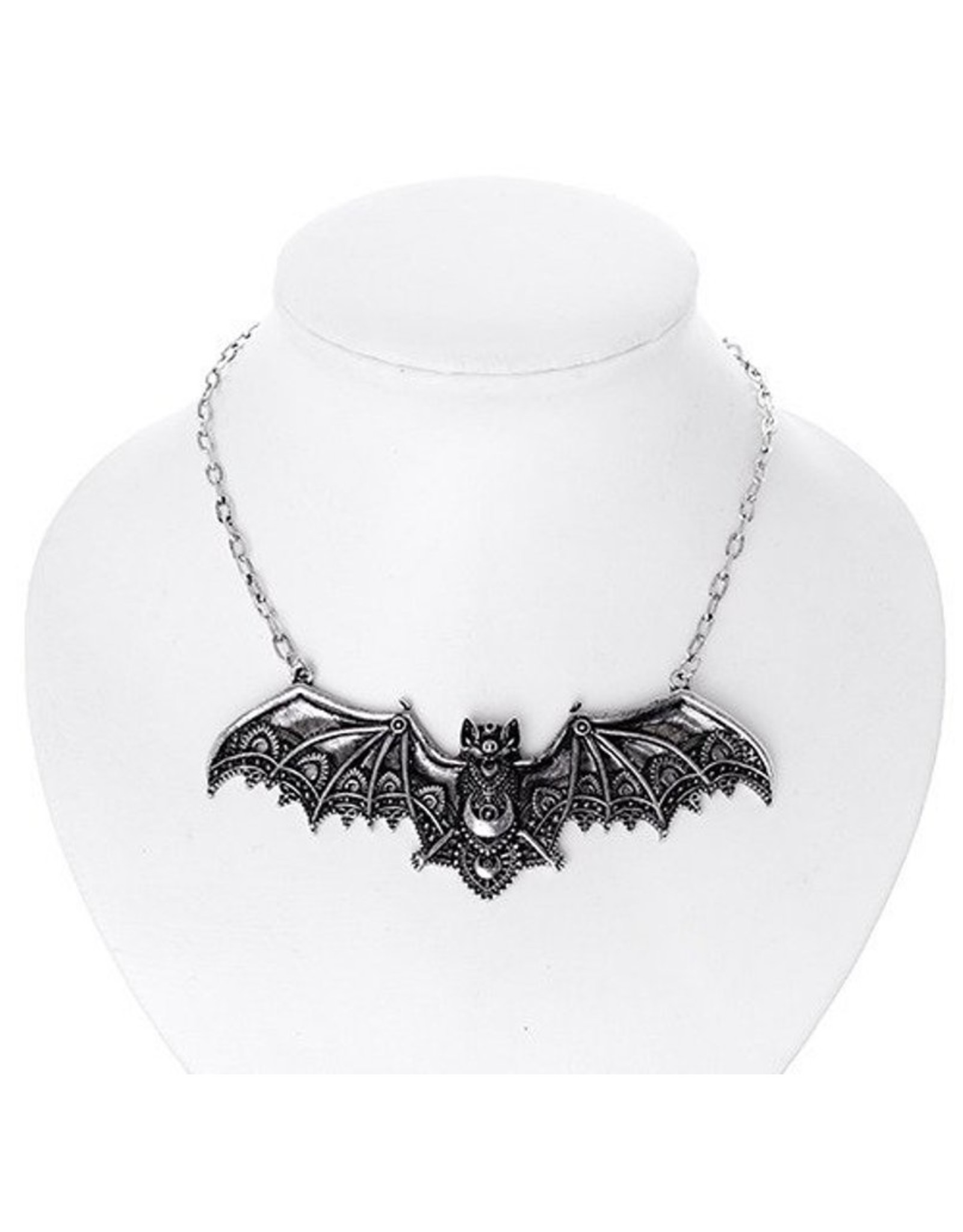 Restyle Gothic accessories - Gothic necklace with Lace Bat pendant