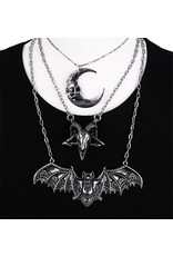 Restyle Gothic accessories - Gothic necklace with Lace Bat pendant