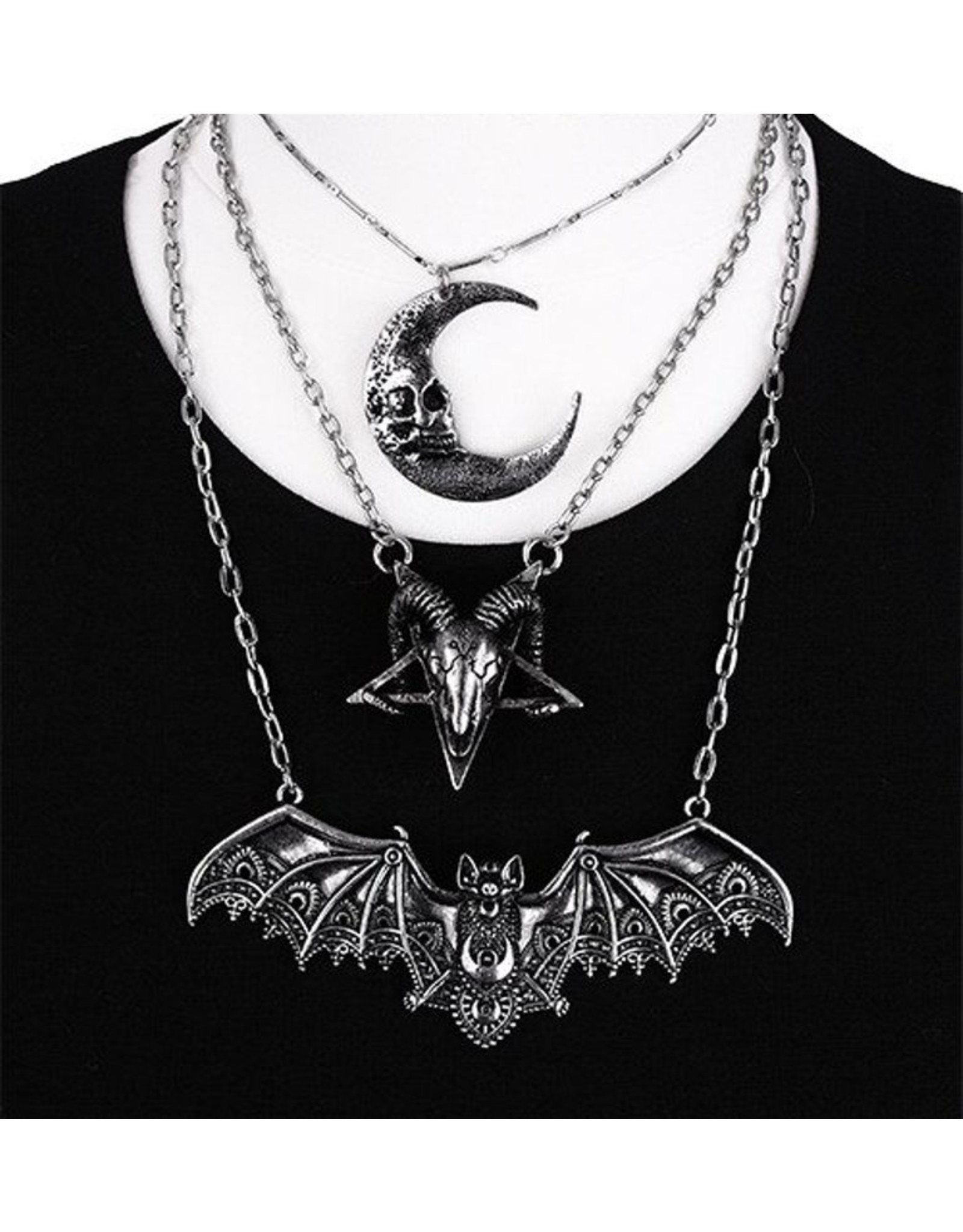 Restyle Gothic accessoires -  Vleermuis hanger en ketting Restyle