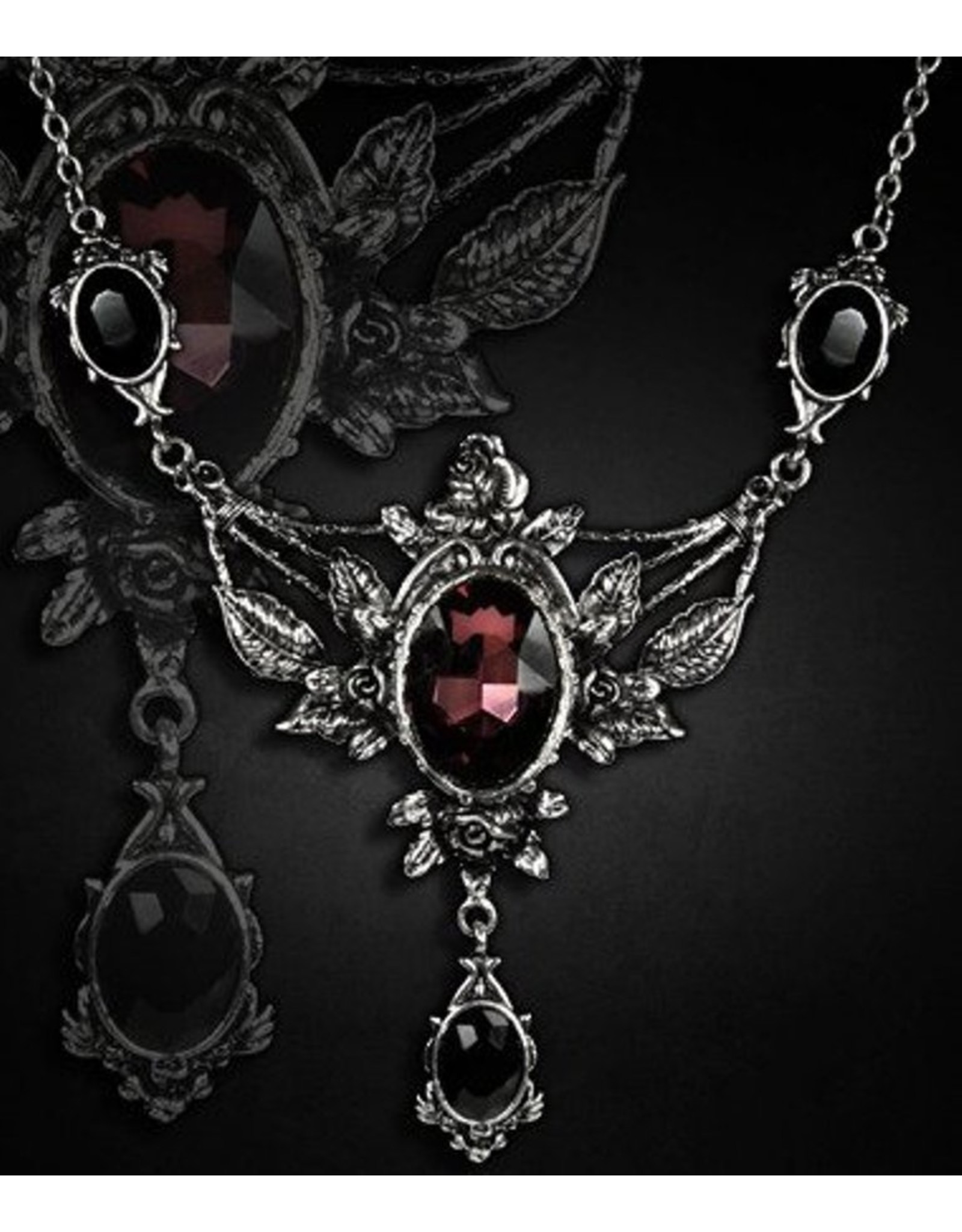 Restyle Gothic and Steampunk accessories - Wild Roses Necklace with Pendant Restyle