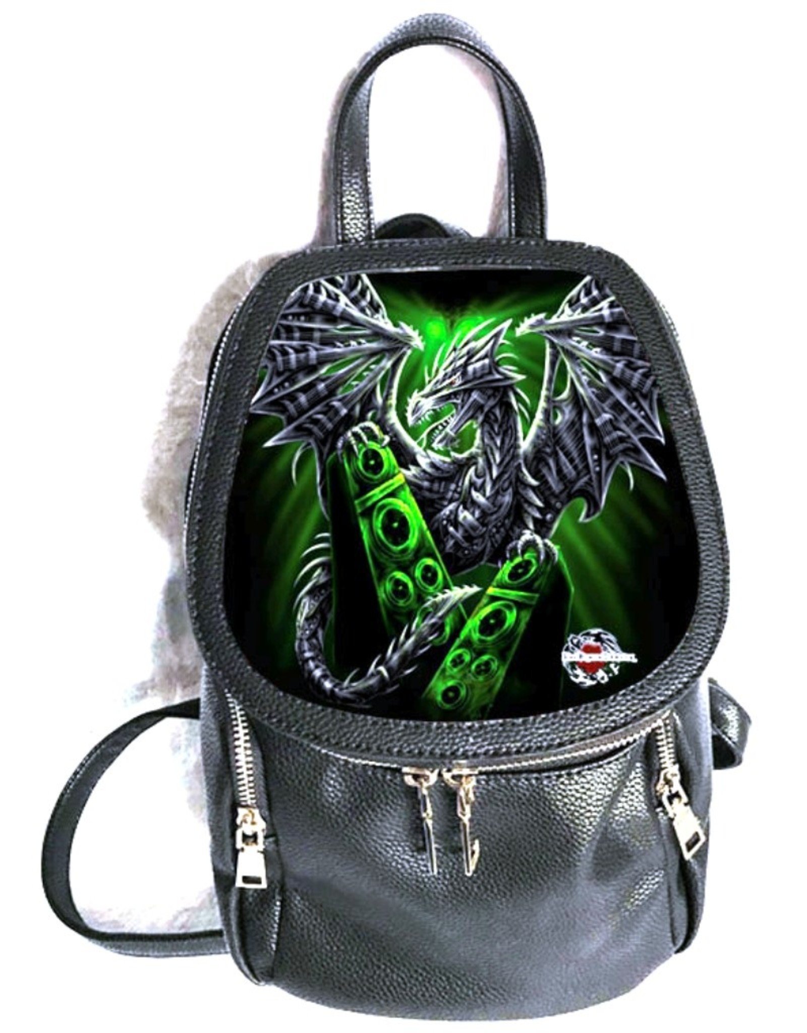 SheBlackDragon Gothic tassen Steampunk tassen - SheBlackDragon 3D Electric Dragon rugtas