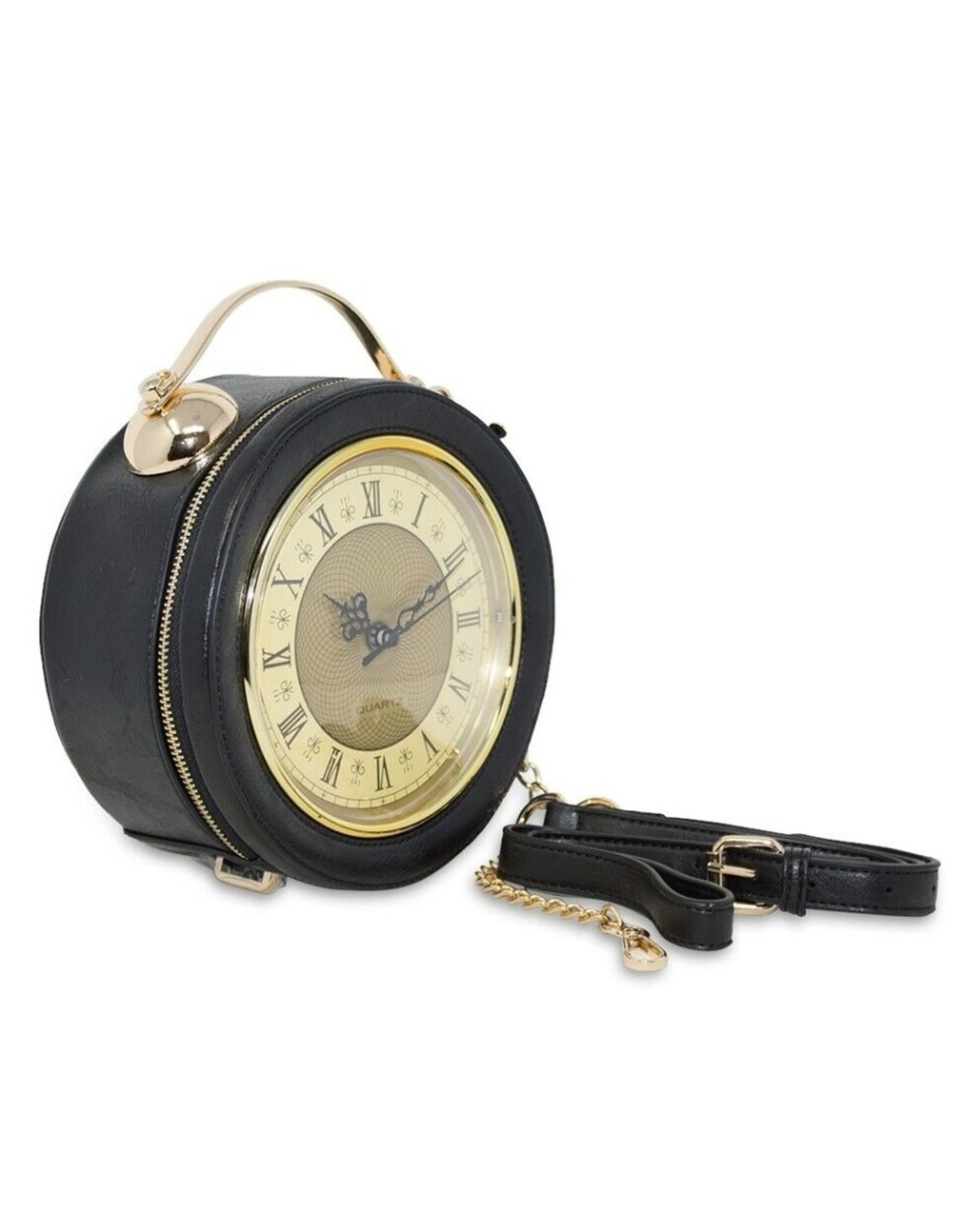 Magic Bags Fantasy bags - Clock Handbag-shoulderbag with Working Clock black