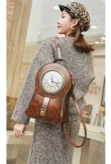 Magic Bags Gothic bags Steampunk bags - Steampunk Backpack - Shoulder bag with Real Clock