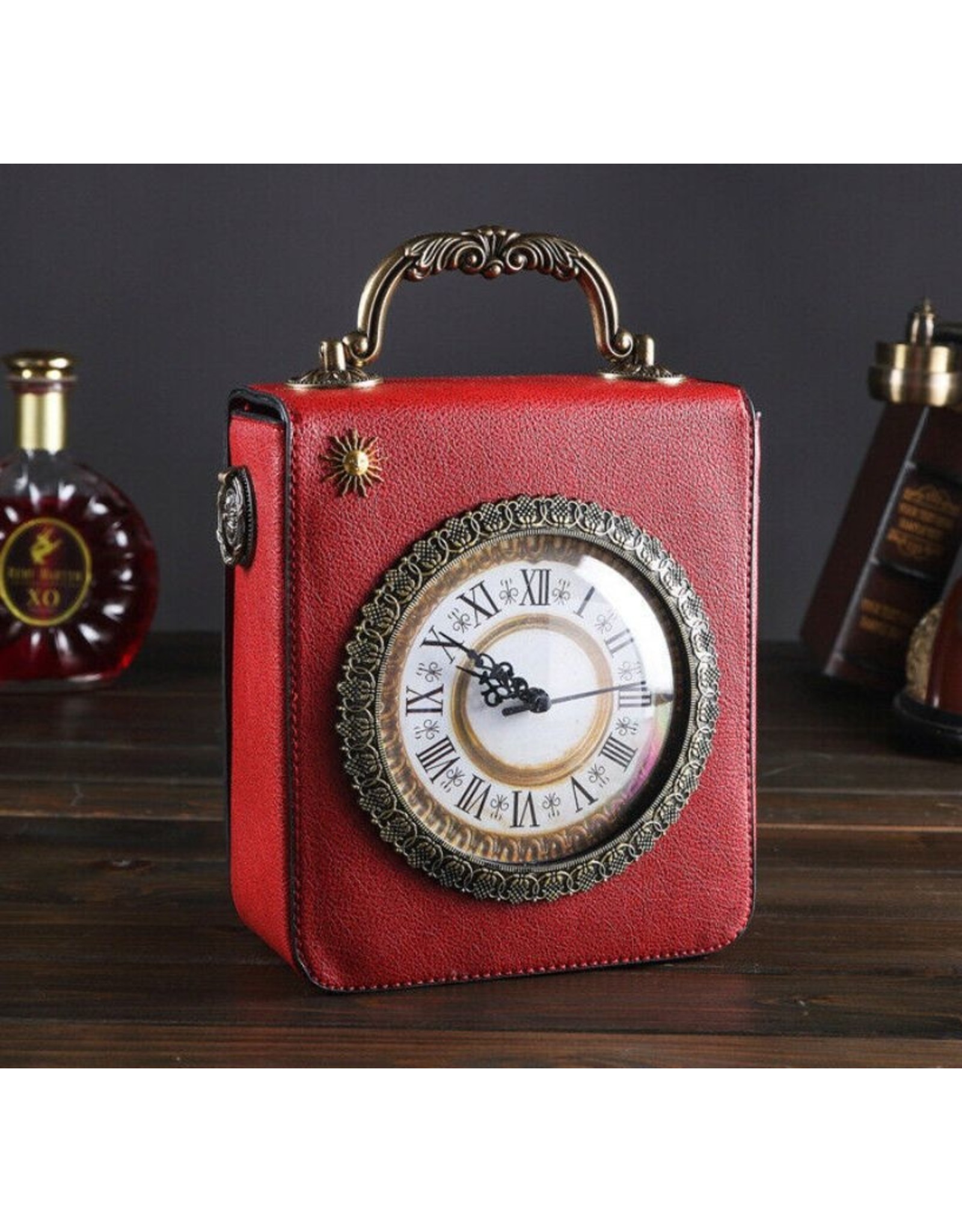 Magic Bags Retro bags  Vintage bags - Retro Handbag with Real Working Clock and Embroidery