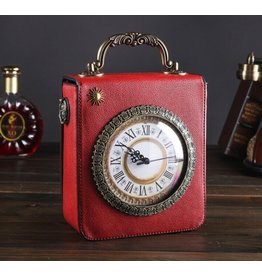 Magic Bags Retro Handbag with Real Working Clock and Embroidery