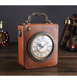 Magic Bags Retro Handbag with Real Working Clock and Embroidery