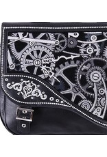 Restyle Gothic bags Steampunk bags - Restyle Steampunk satchel bag Black Mechanism